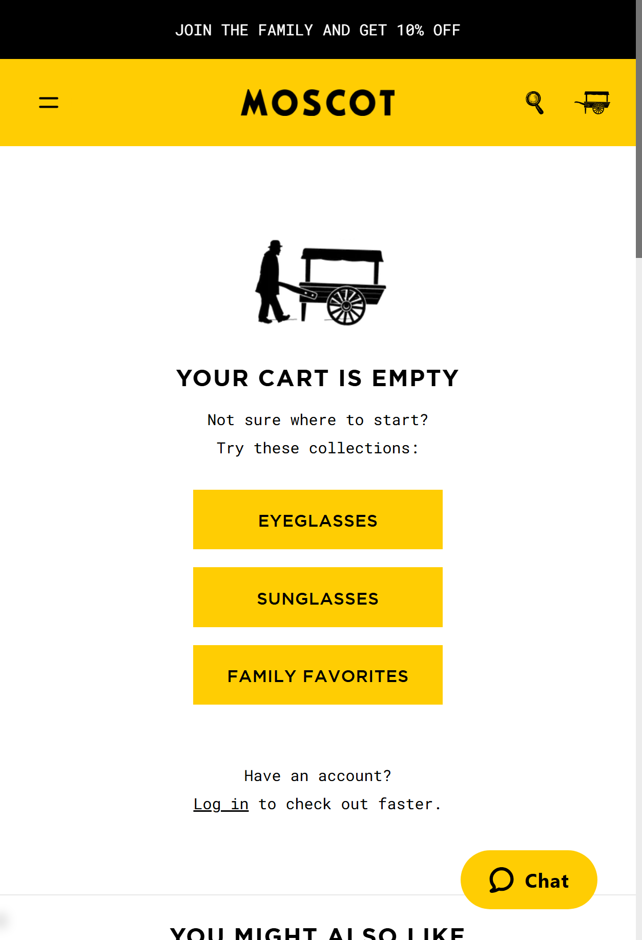 MOSCOT — 'You Might Also Like' Cross-Sell in Cart